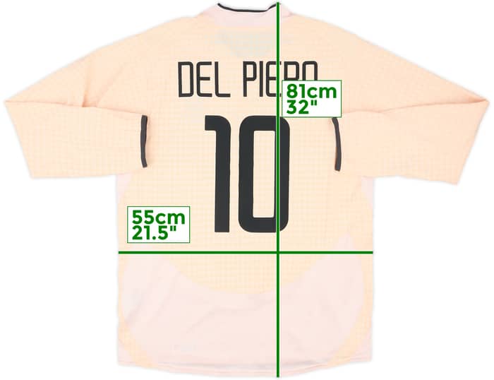 2003-04 Juventus Away L/S Shirt Del Piero #10 - 6/10 - (L)