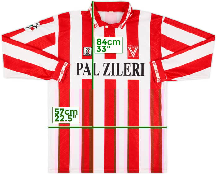 1995-96 Vicenza Match Issue Home L/S Shirt #6