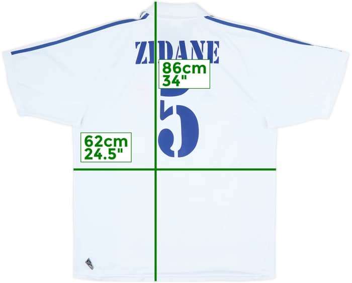 2001 Real Madrid Home Shirt Zidane #5 - 8/10 - (XL)