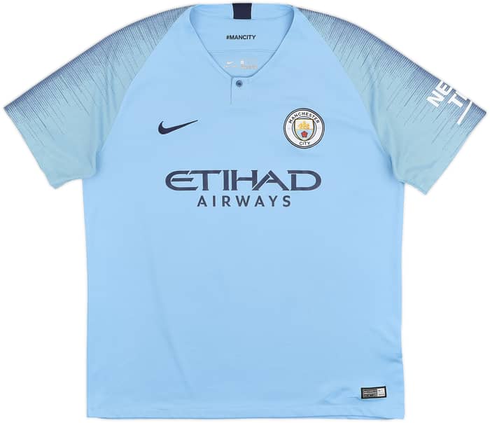 2018-19 Manchester City Home Shirt De Bruyne #17 - 8/10 - (XL)