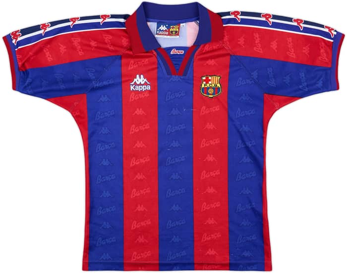 1995-97 Barcelona Home Shirt - 8/10 - (XL.Boys)