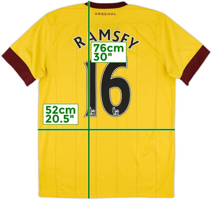 2010-13 Arsenal Away Shirt Ramsey #16 - 8/10 - (L)