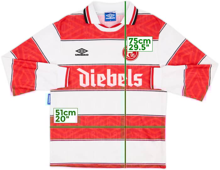 1995-96 Fortuna Dusseldorf Home L/S Shirt - 9/10 - (M)