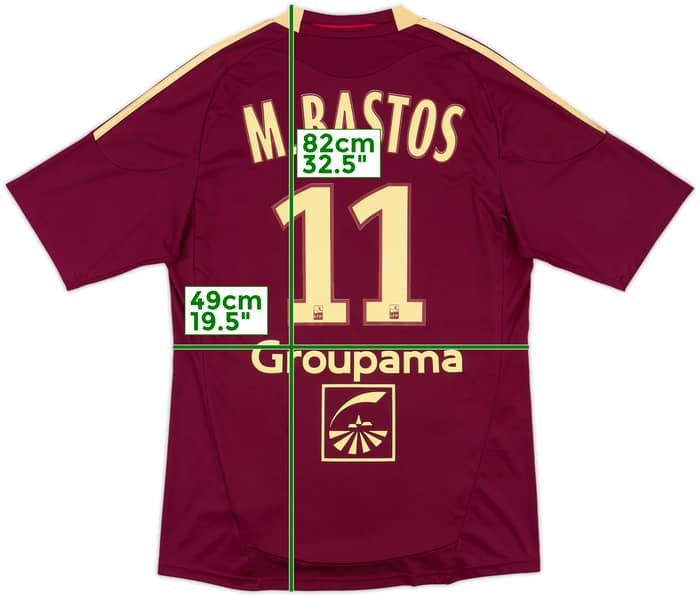 2010-11 Lyon Away Shirt M.Bastos #11 - 7/10 - (M)