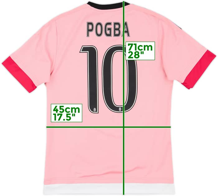 2015-16 Juventus Away Shirt Pogba #10 - 9/10 - (S)