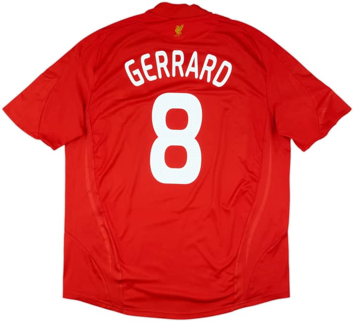 2008-10 Liverpool Home Shirt Gerrard #8 - 6/10 - (XXL)