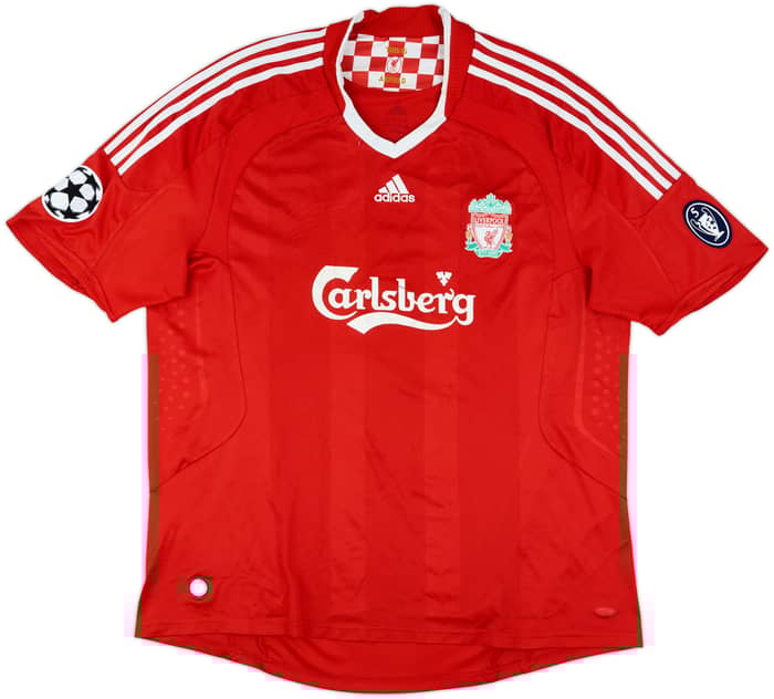 2008-10 Liverpool Home Shirt Gerrard #8 - 6/10 - (XXL)