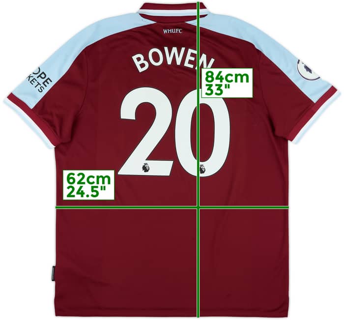 2021-22 West Ham Home Shirt Bowen #20 - 9/10 - (XXL)