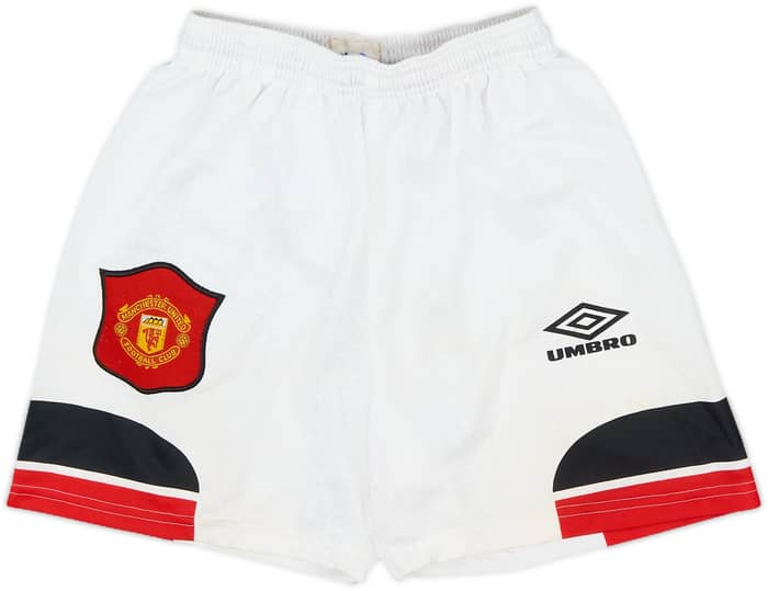 1994-96 Manchester United Home Shirt & Shorts - 8/10 - (M.Boys)