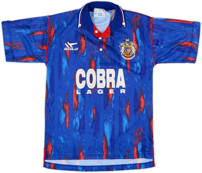 1991-92 Stockport Home Shirt - 8/10 - (M.Boys)