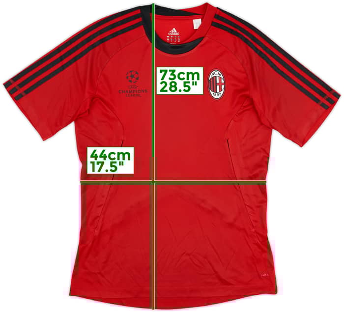 2010-11 AC Milan adidas CL Training Shirt - 9/10 - (S)