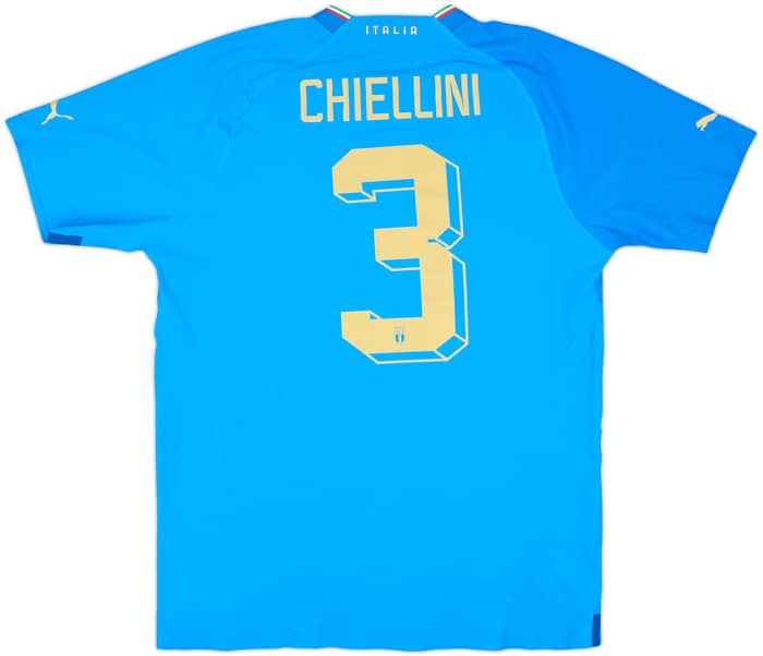 2022-23 Italy Authentic Home Shirt Chiellini #3 - 8/10 - (L)