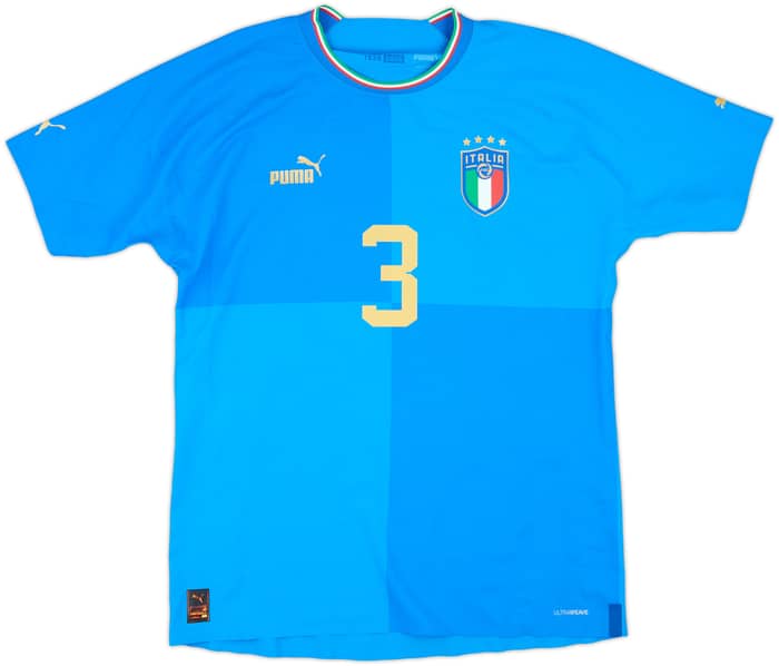 2022-23 Italy Authentic Home Shirt Chiellini #3 - 8/10 - (L)