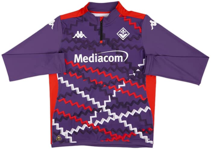 2024-25 Fiorentina Kappa 1/4 Zip Pre-Match Top - 10/10 - (L)