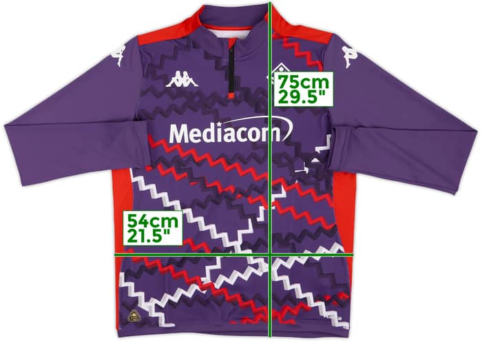 2024-25 Fiorentina Kappa 1/4 Zip Pre-Match Top - 10/10 - (L)