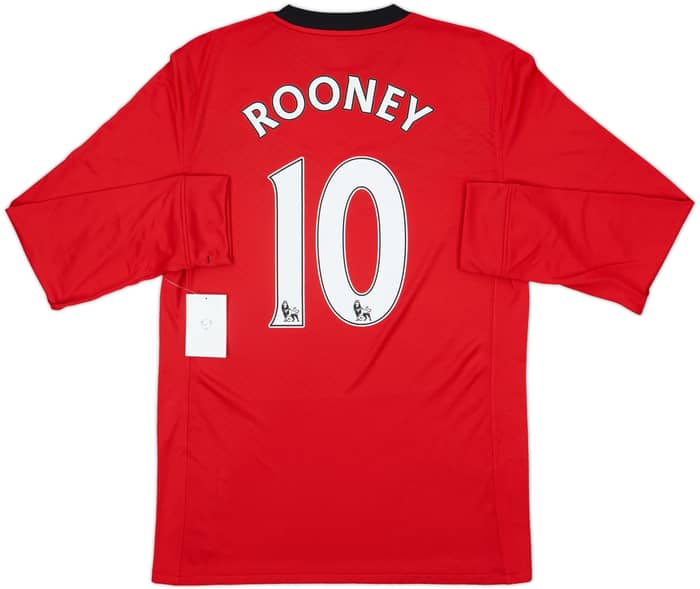 2009-10 Manchester United Player Issue Home L/S Shirt Rooney #10 (L)