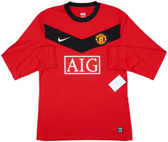 2009-10 Manchester United Player Issue Home L/S Shirt Rooney #10 (L)