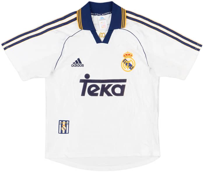 1998-00 Real Madrid Home Shirt - 8/10 - (XL.Boys)
