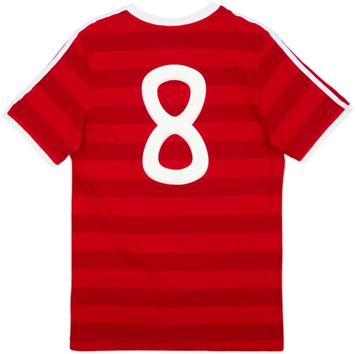 2010-11 Liverpool adidas Cotton Tee Gerrard #8 - 5/10 - (M)