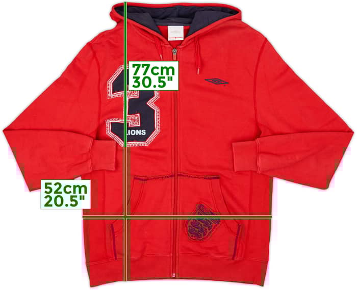 2007-09 England Umbro Hooded Track Jacket - 7/10 - (M)