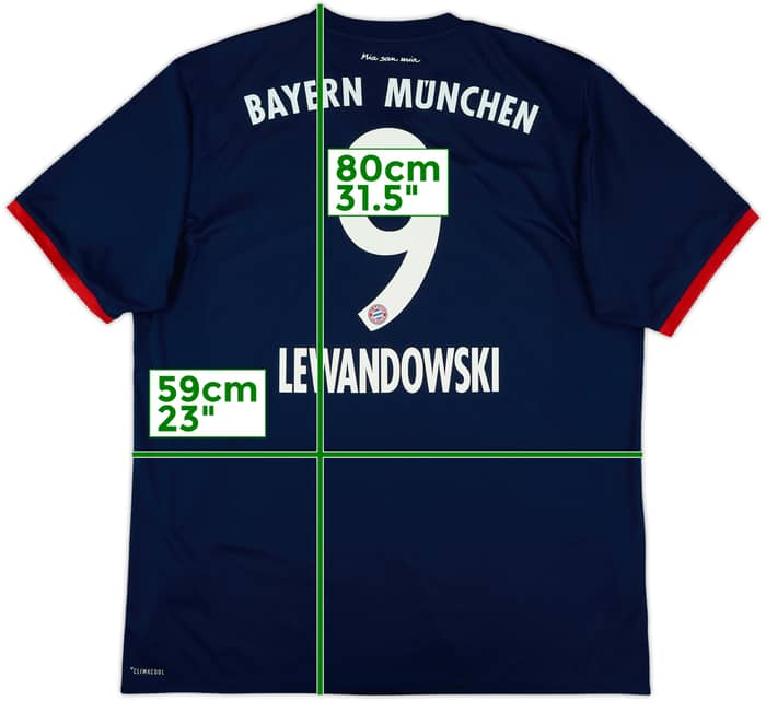 2017-18 Bayern Munich Away Shirt Lewandowski #9 - 9/10 - (XL)
