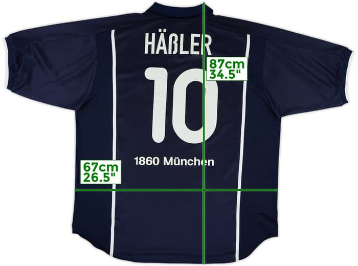 2000-01 1860 Munich Away Shirt Hassler #10 - 8/10 - (XXL)