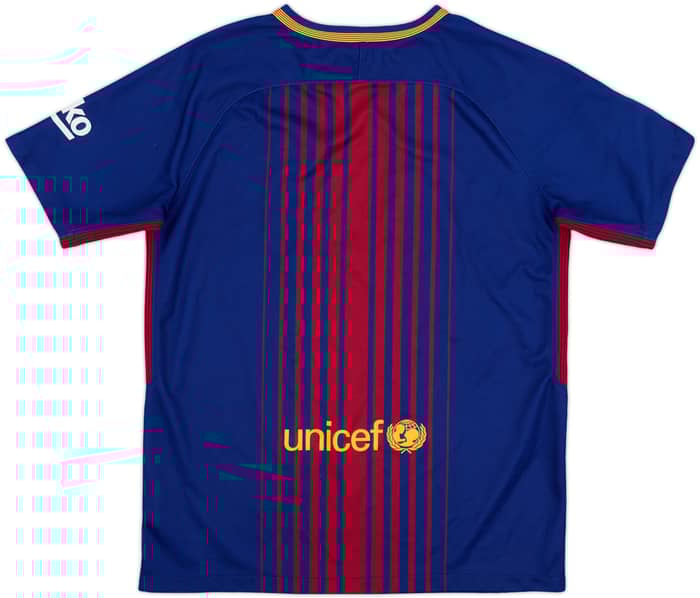 2017-18 Barcelona Home Shirt - 8/10 - (XL.Boys)