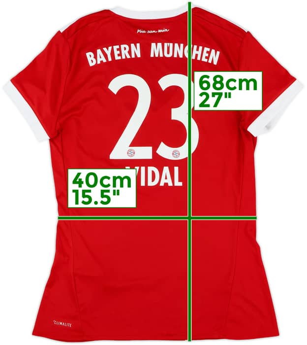 2017-18 Bayern Munich Home Shirt Vidal #23 - 7/10 - (Women's M)