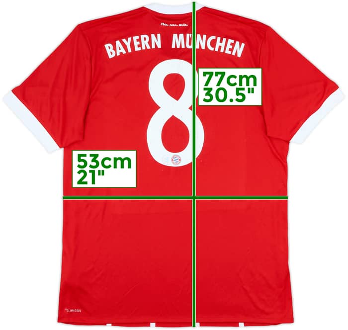 2017-18 Bayern Munich Home Shirt #8 - 7/10 - (L)