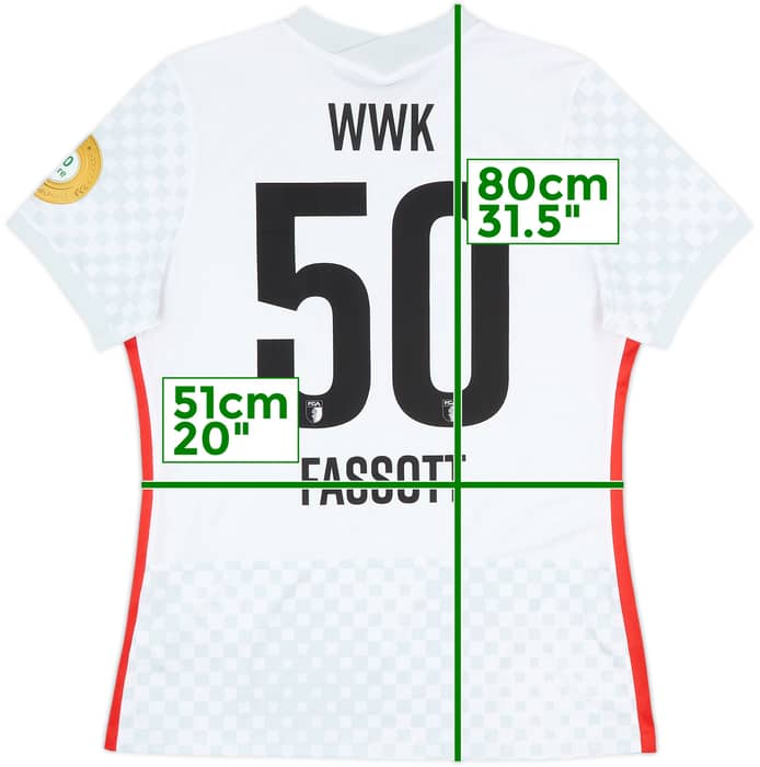 2021- 22 Augsburg Away Shirt WWK #50 Fassott - 10/10 - (XL)
