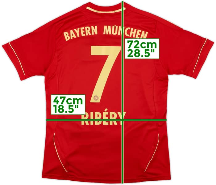 2011-13 Bayern Munich Home Shirt Ribery #7 - 8/10 - (XL.Boys)