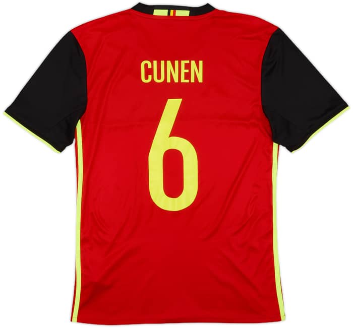 2016-17 Belgium Home Shirt Cunen #6 - 8/10 - (S)