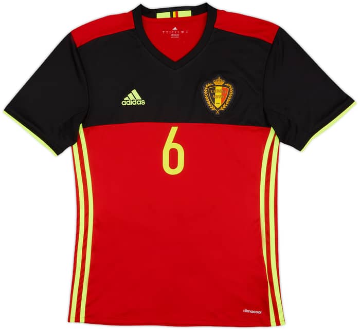 2016-17 Belgium Home Shirt Cunen #6 - 8/10 - (S)