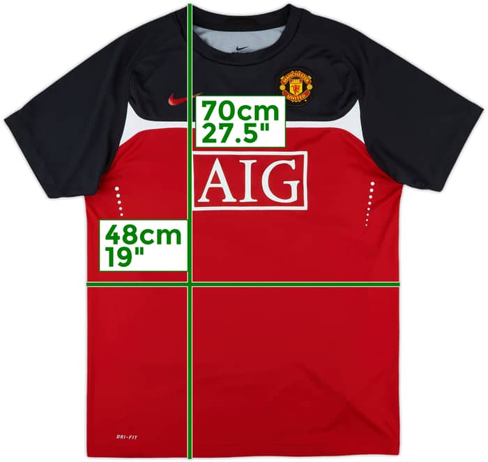 2010-11 Manchester United Nike Training Shirt - 10/10 - (XL.Boys)