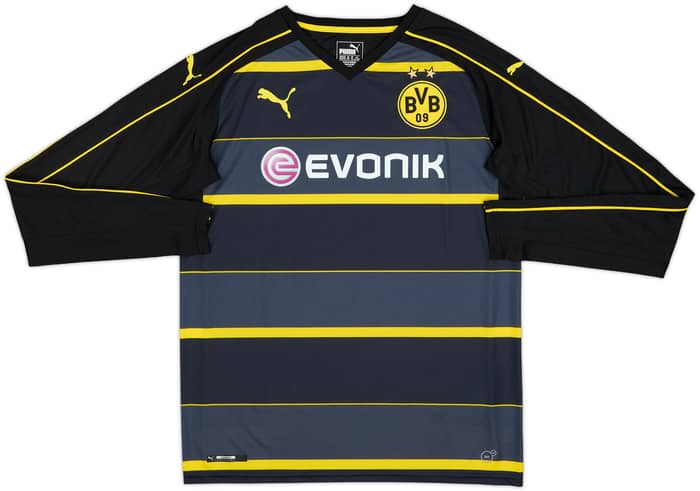 2016-17 Borussia Dortmund Away L/S Shirt - 9/10 - (XL.Boys)