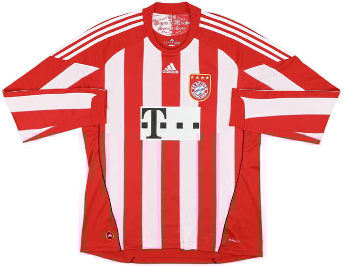 2010-11 Bayern Munich Home L/S Shirt Robben #10 - 8/10 - (XL)