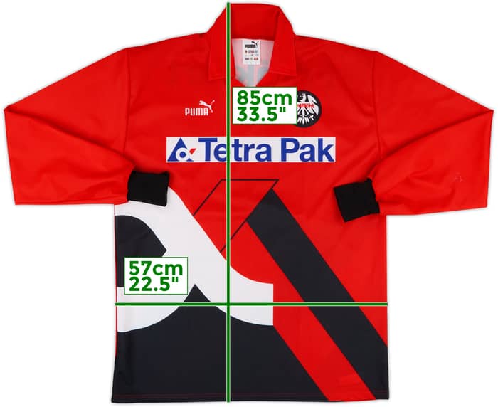 1993-94 Eintracht Frankfurt Home L/S Shirt - 8/10 - (L)