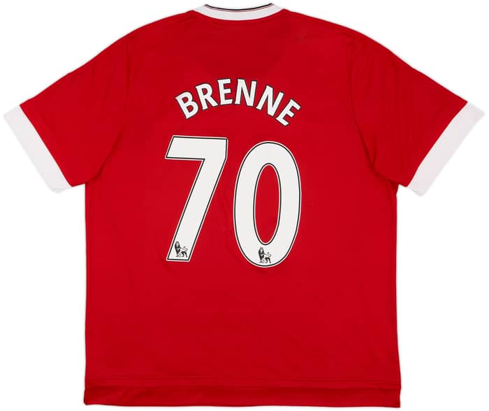 2015-16 Manchester United Home Shirt Brenne #70 - 7/10 - (XXL)