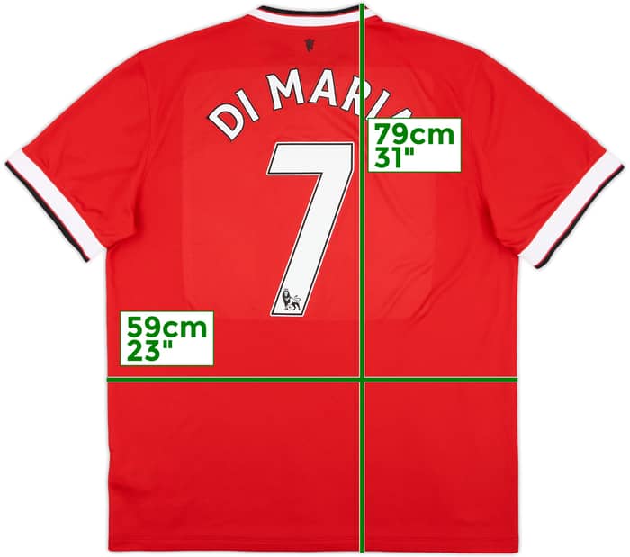 2014-15 Manchester United Home Shirt Di Maria #7 - 8/10 - (XL)