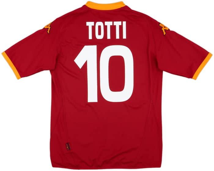 2007-08 Roma Home Shirt Totti #10 - 8/10 - (XL)