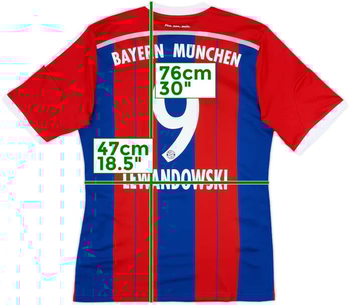 2014-15 Bayern Munich Home Shirt Lewandowski #9 - 5/10 - (L)