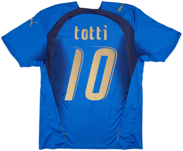 2006 Italy Home Basic Shirt Totti #10 - 7/10 - (M)