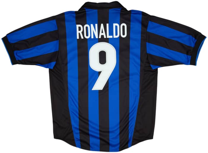 1998-99 Inter Milan Home Shirt Ronaldo #9 - 9/10 - (M)