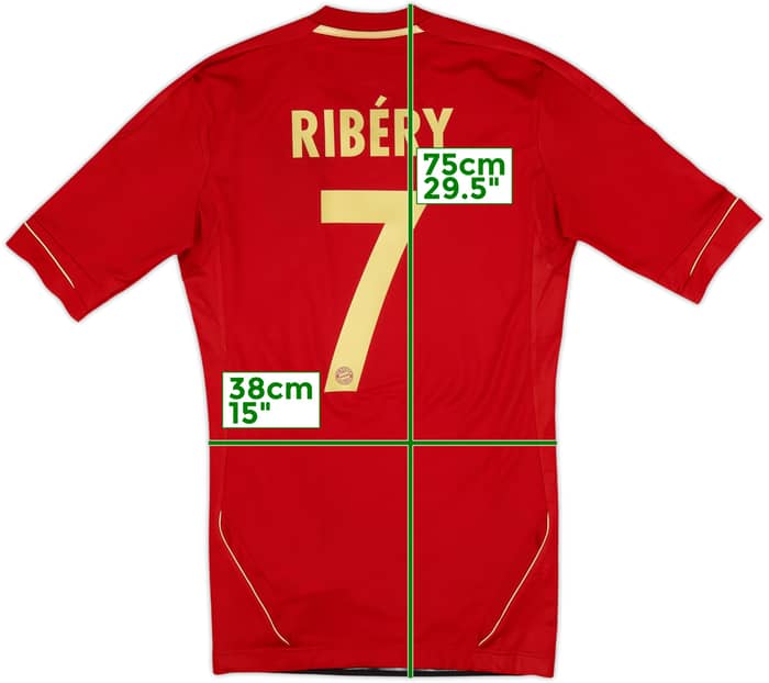 2012-13 Bayern Munich Player Issue TechFit Home Shirt Ribery #7 - 8/10 - (M)