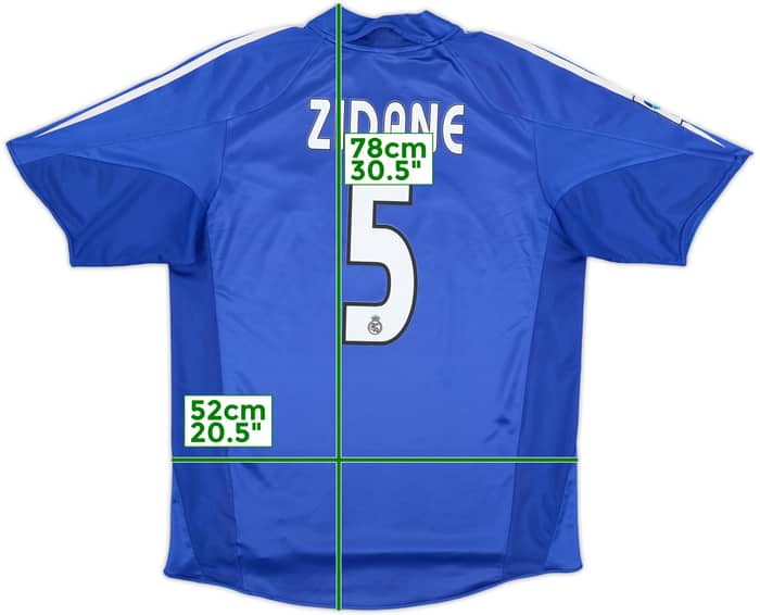 2004-05 Real Madrid Third Shirt Zidane #5 - 7/10 - (M)