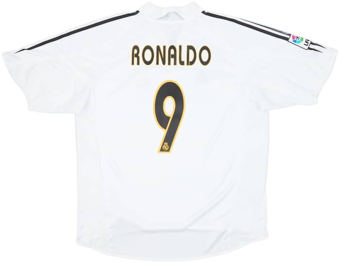 2004-05 Real Madrid Home Shirt Ronaldo #9 - 7/10 - (XL)