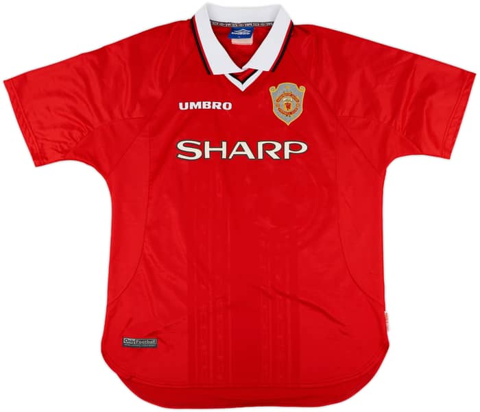 1997-00 Manchester United CL Shirt Beckham #7 - 9/10 - (XL)