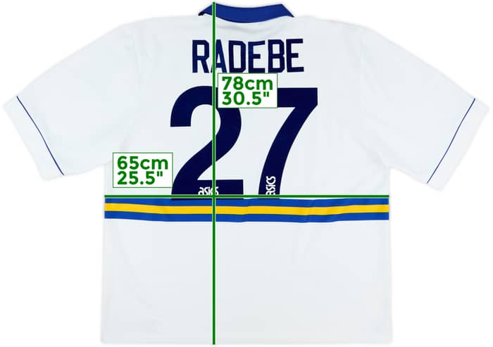 1993-95 Leeds United Home Shirt Radebe #27 - 10/10 - (XXL)