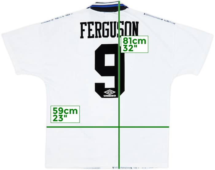 1994-95 Everton Away Shirt Ferguson #9 - 8/10 - (XL)