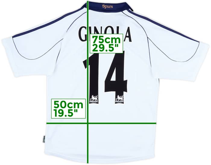 1999-01 Tottenham Home Shirt Ginola #14 - 9/10 - (S)